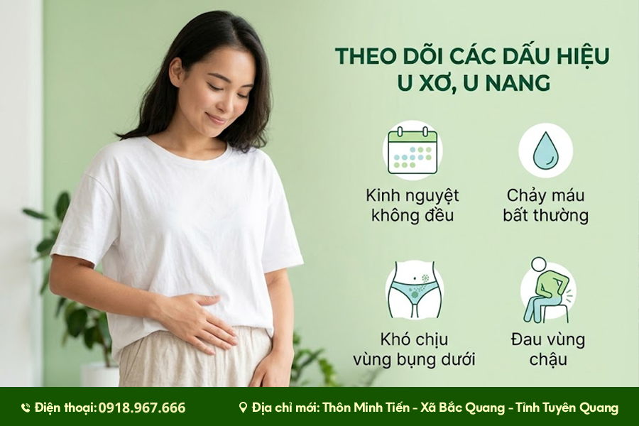 Dấu hiệu của u xơ - u nang