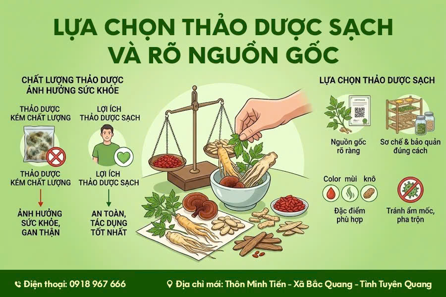 Vì sao cần chọn thảo dược rõ nguồn gốc?