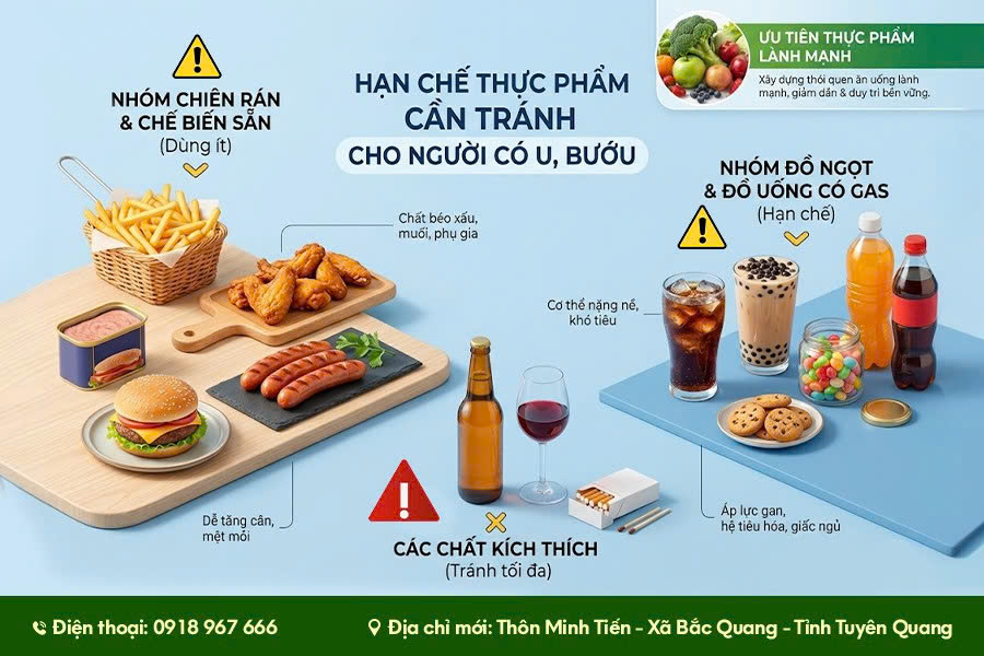 Nhóm thực phẩm nên hạn chế để giảm áp lực cho cơ thể
