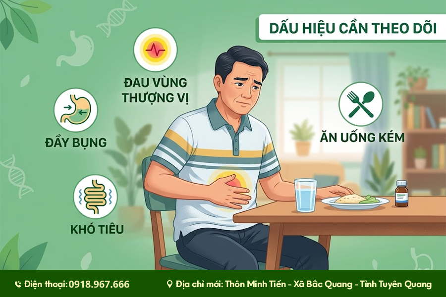 vị trí dạ dày trong cơ thể