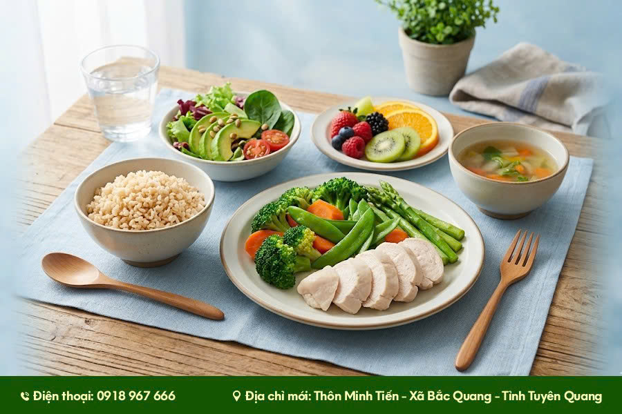 Duy trì chế độ ăn uống đầy đủ và dễ tiêu hóa